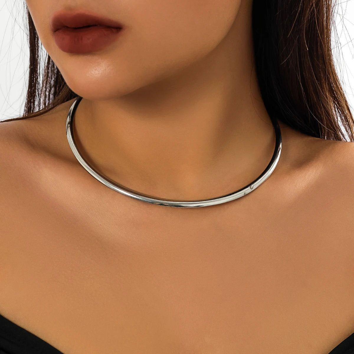 Chunky Circle Torques Necklace