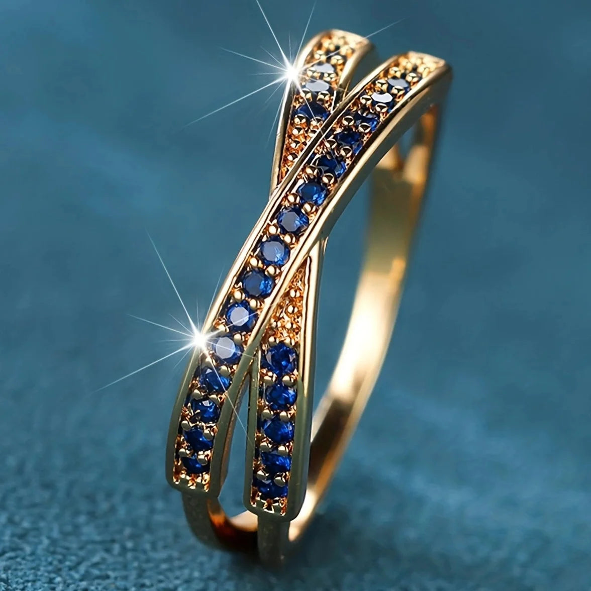 Minimalist Stacking Crossed Thin Ring