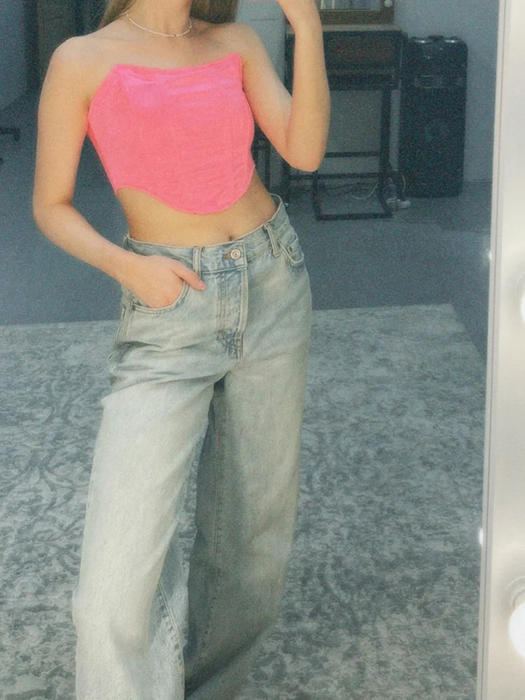 Sleeveless Off Shoulder Corset Crop Top