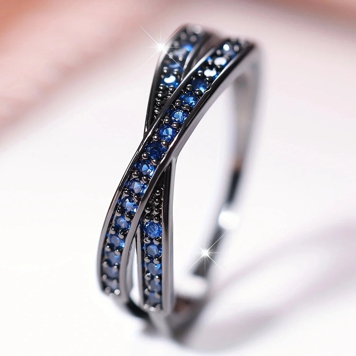 Minimalist Stacking Crossed Thin Ring
