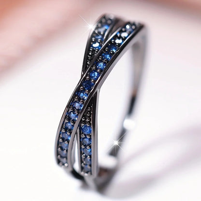 Minimalist Stacking Crossed Thin Ring