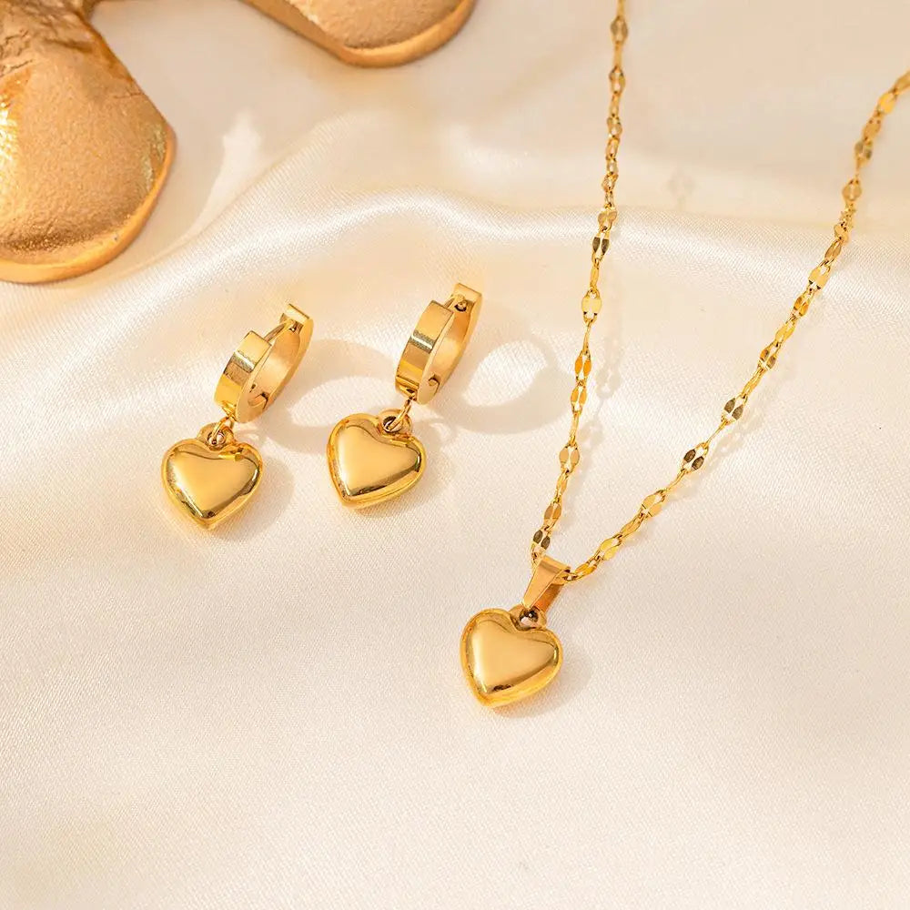 Stainless Steel Love Heart Necklace
