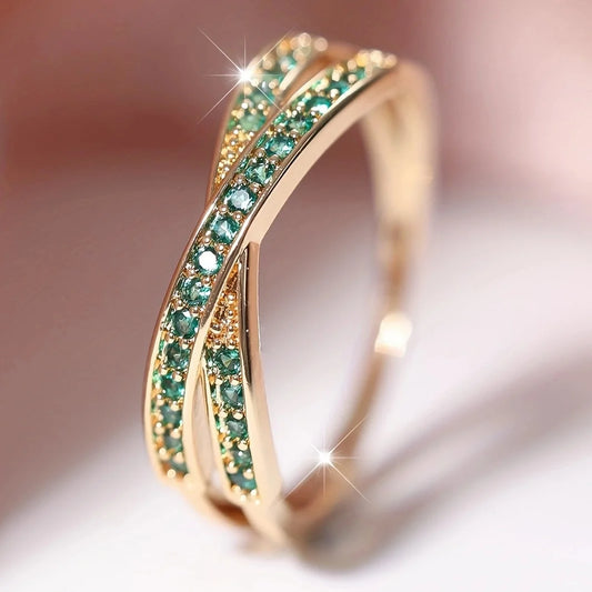 Minimalist Stacking Crossed Thin Ring