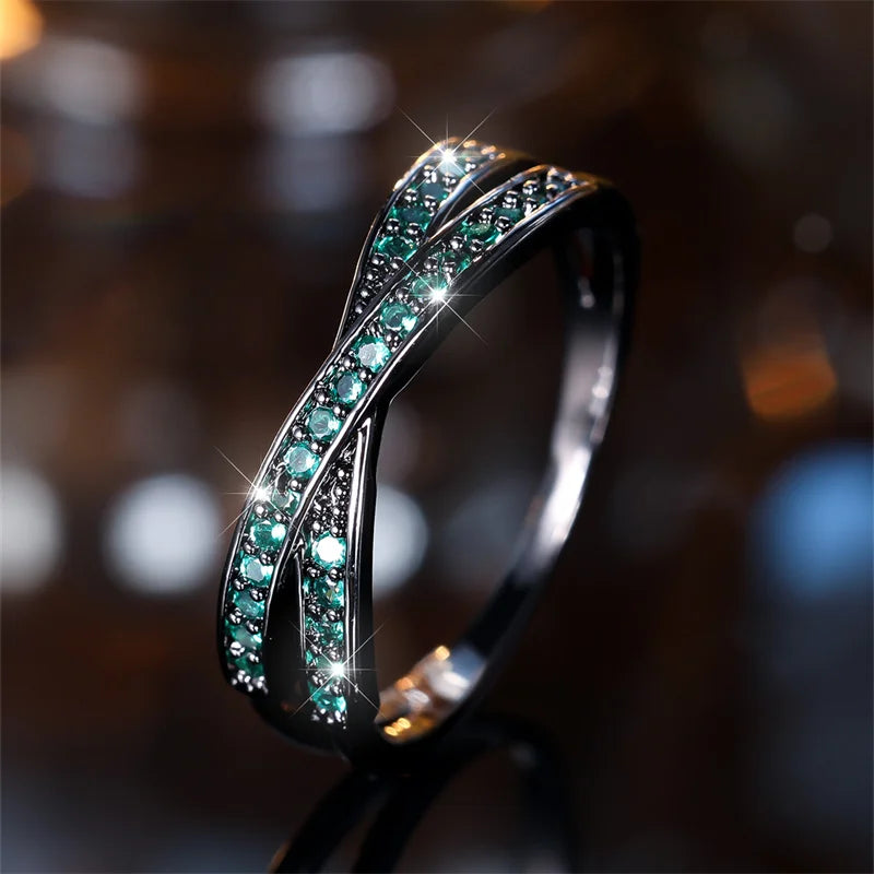 Minimalist Stacking Crossed Thin Ring