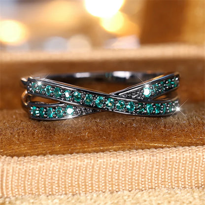 Minimalist Stacking Crossed Thin Ring